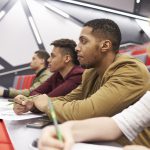 studenten in collegezaal